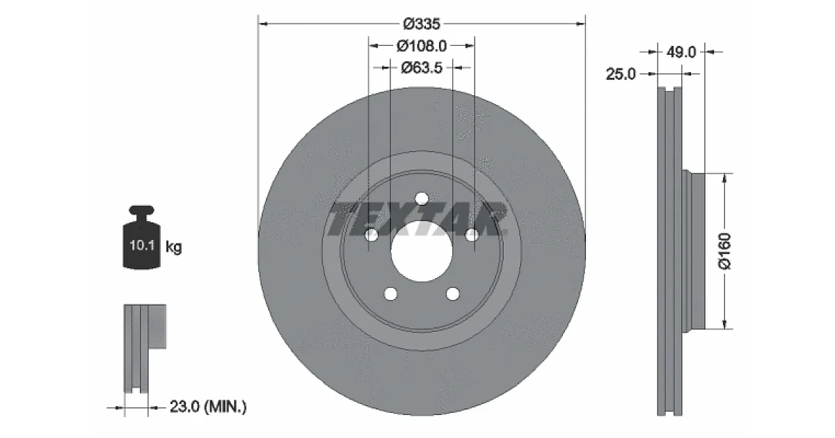 92317805 - TEXTAR - Тормозной диск