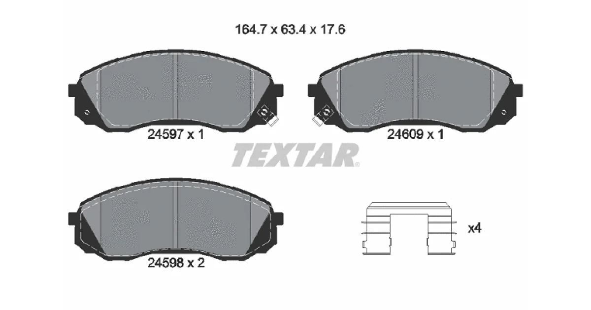 TEXTAR 2459701, Комплект тормозных колодок, дисковый тормоз