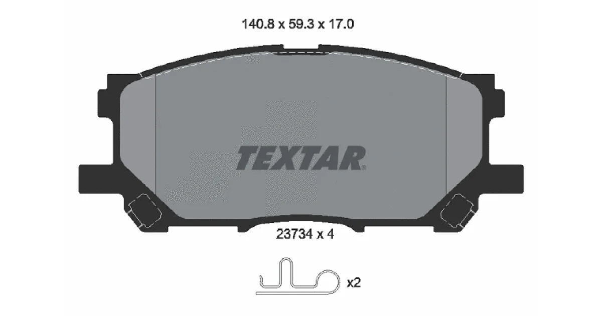 TEXTAR 2373401, Комплект тормозных колодок, дисковый тормоз