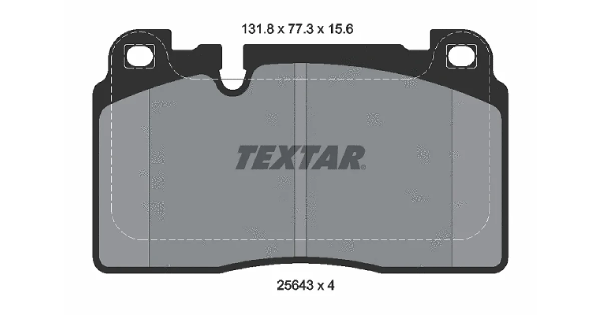 TEXTAR 2564302, Комплект тормозных колодок, дисковый тормоз