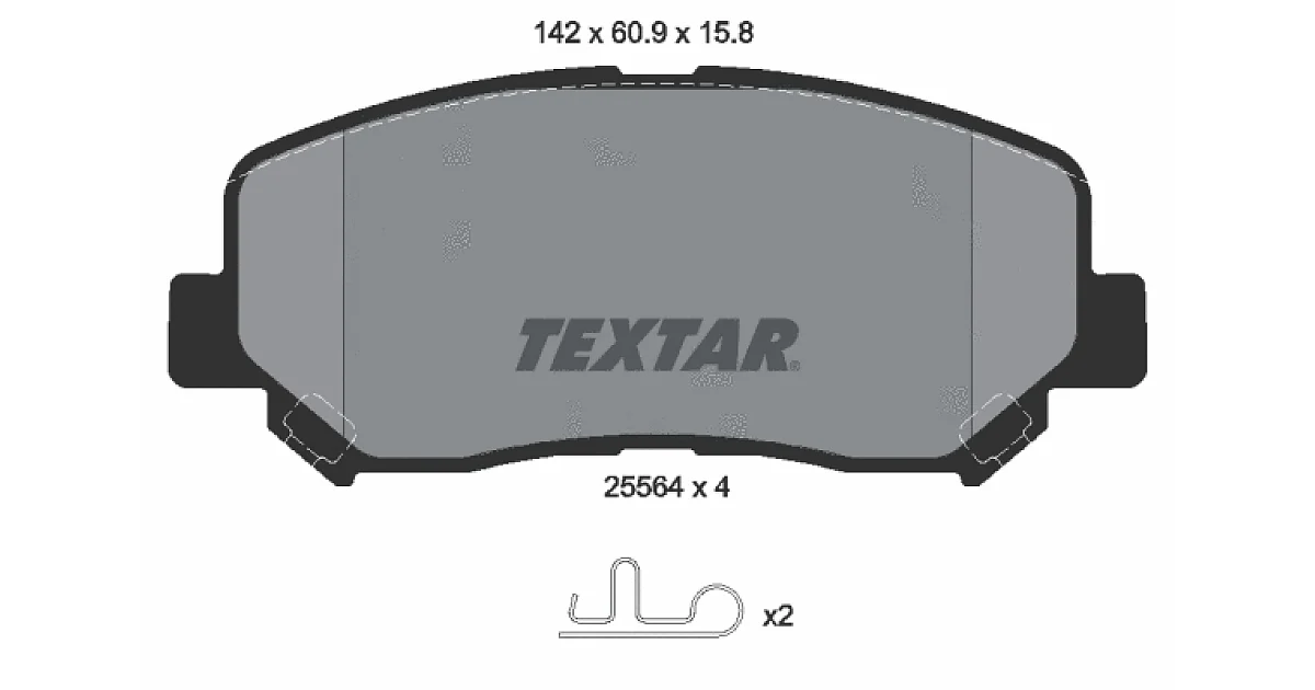 TEXTAR 2556401, Комплект тормозных колодок, дисковый тормоз