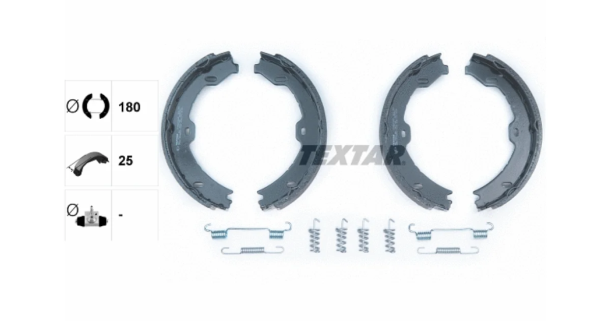 TEXTAR 91058800, Комплект тормозных колодок, стояночная тормозная система
