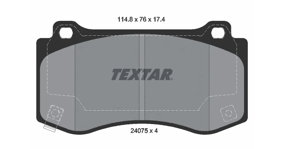 TEXTAR 2407501, Комплект тормозных колодок, дисковый тормоз