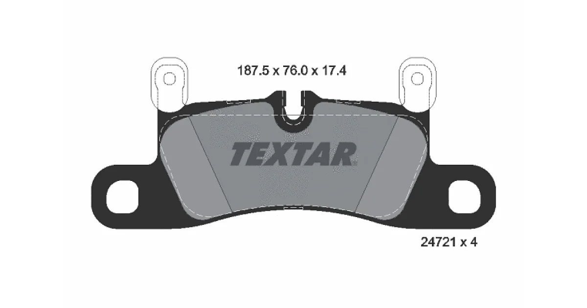 TEXTAR 2472102, Комплект тормозных колодок, дисковый тормоз