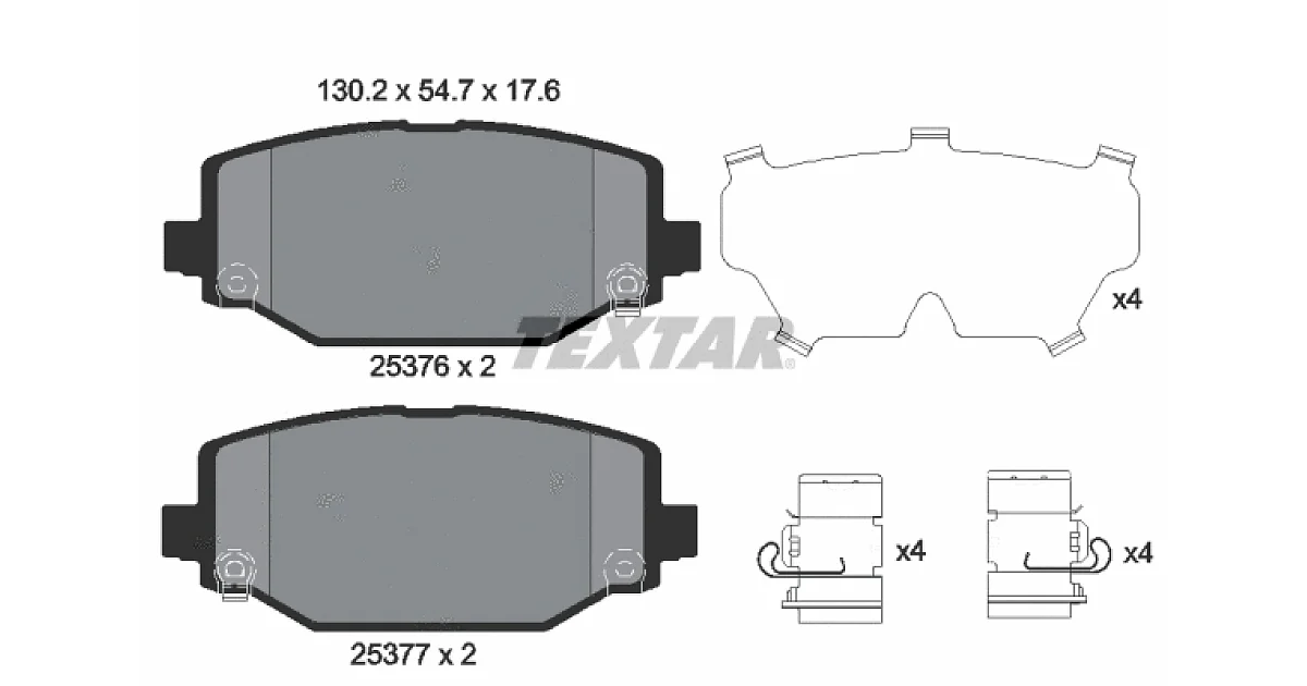 TEXTAR 2537601, Комплект тормозных колодок, дисковый тормоз