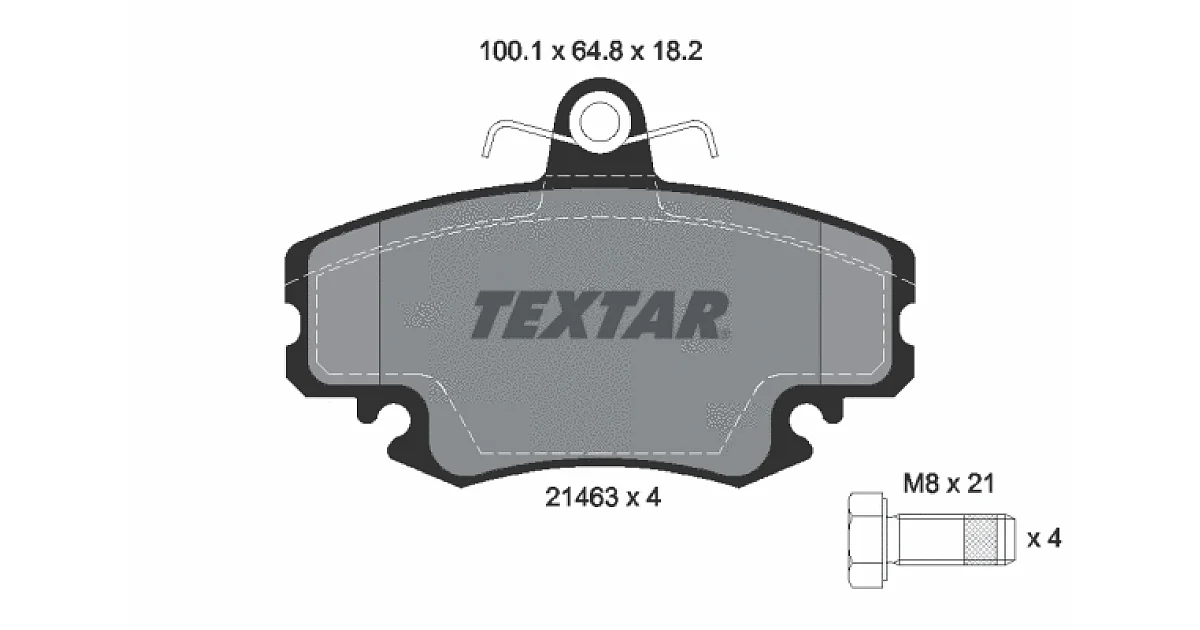 TEXTAR 2146306, Комплект тормозных колодок, дисковый тормоз