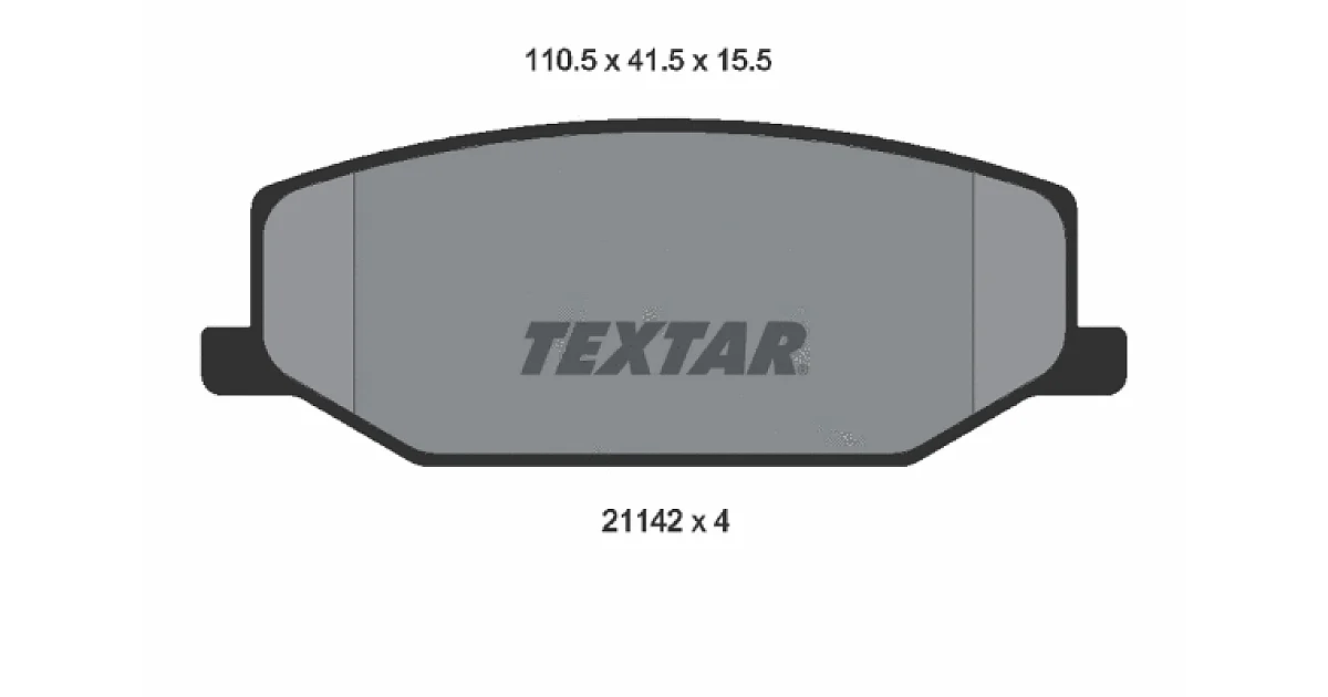 TEXTAR 2114202, Комплект тормозных колодок, дисковый тормоз