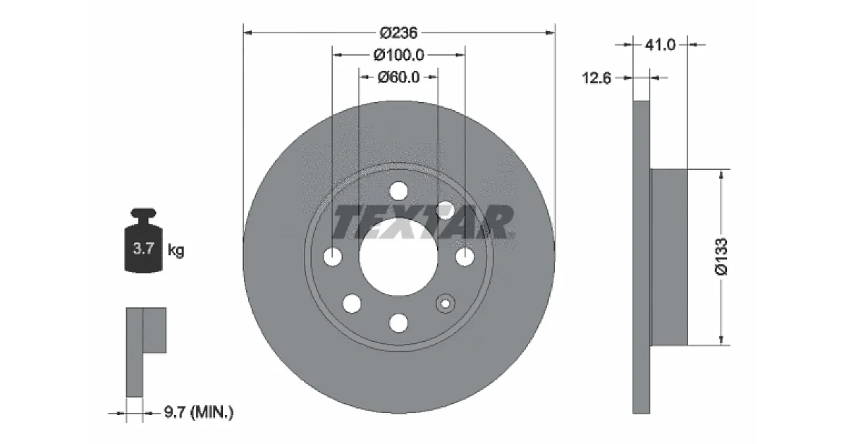 92020903 - TEXTAR - Тормозной диск