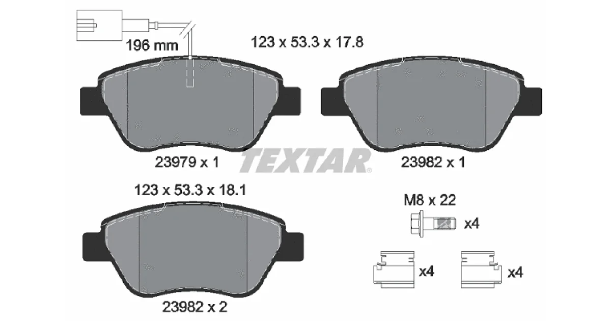 2397901 - TEXTAR - Комплект тормозных колодок, дисковый тормоз