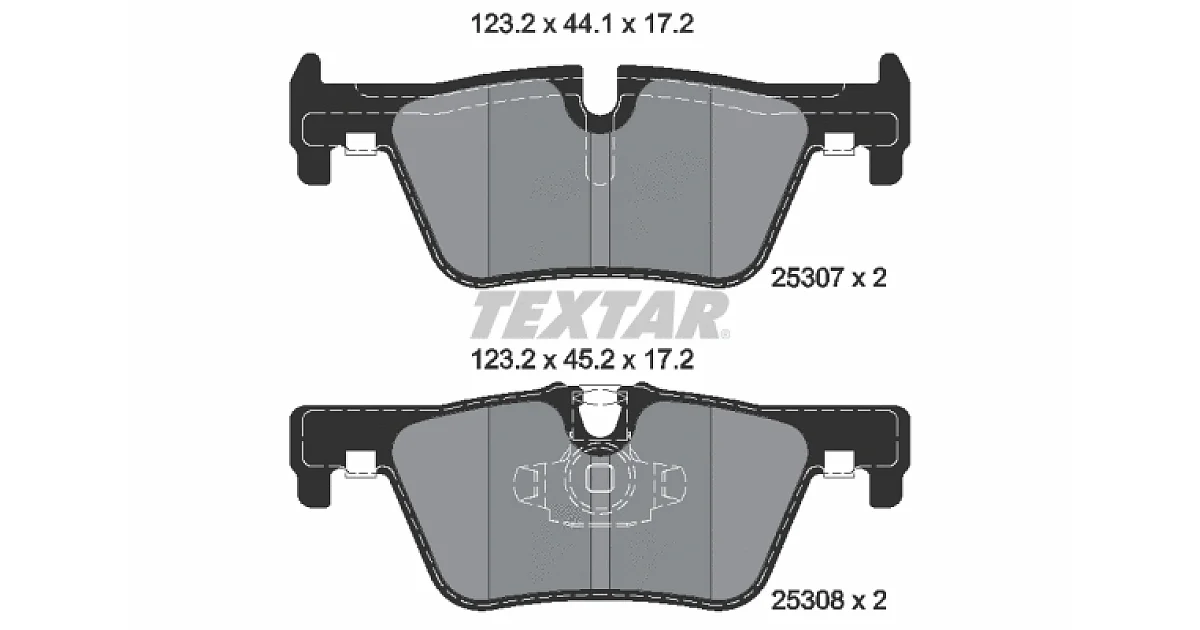 TEXTAR 2530701, Комплект тормозных колодок, дисковый тормоз