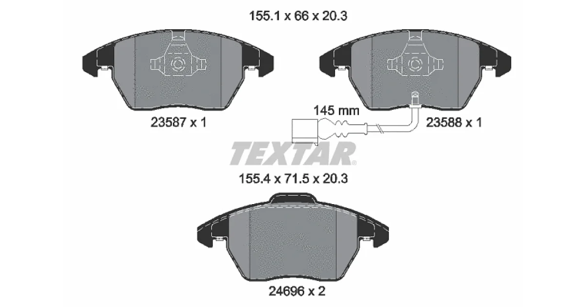 TEXTAR 2469602, Комплект тормозных колодок, дисковый тормоз