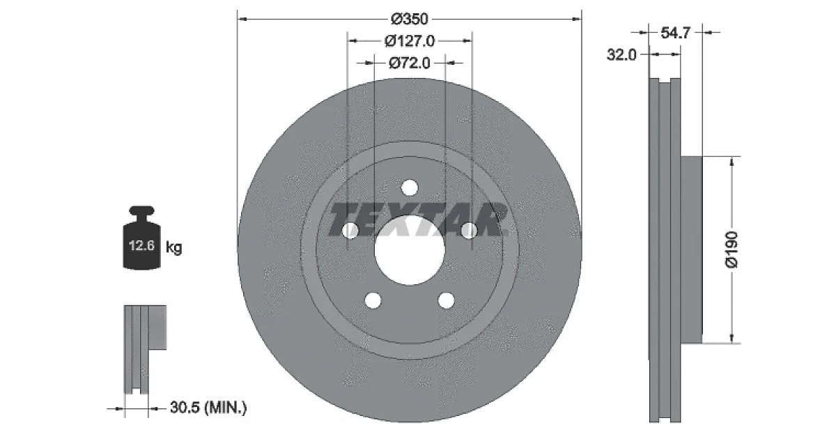 TEXTAR 92272205, Тормозной диск