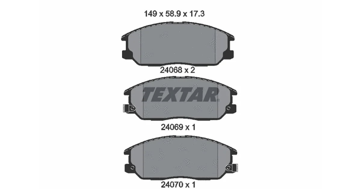 TEXTAR 2406801, Комплект тормозных колодок, дисковый тормоз