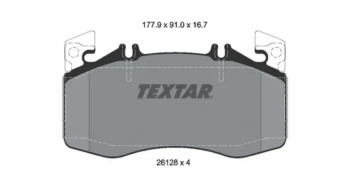 2612801 - TEXTAR - Комплект тормозных колодок, дисковый тормоз