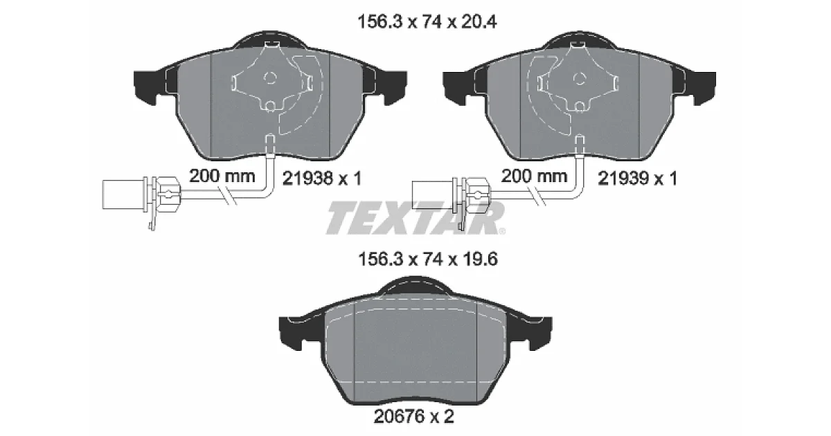 2193801 - TEXTAR - Комплект тормозных колодок, дисковый тормоз