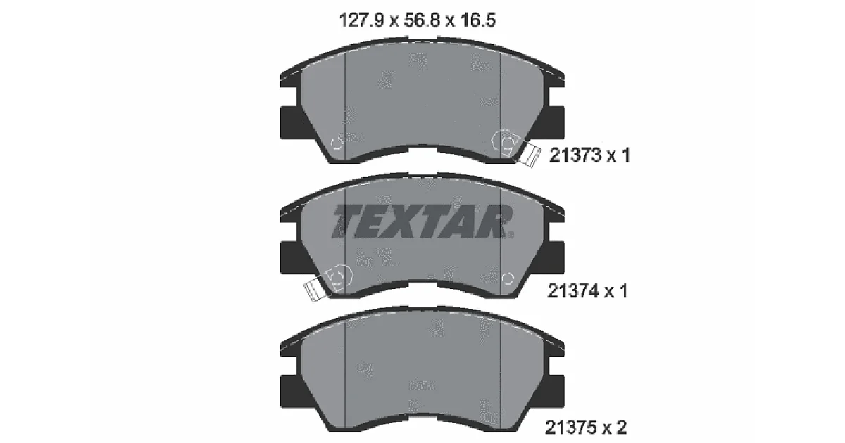 TEXTAR 2137301, Комплект тормозных колодок, дисковый тормоз