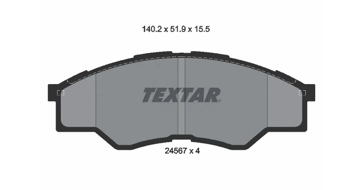 2456701 - TEXTAR - Комплект тормозных колодок, дисковый тормоз