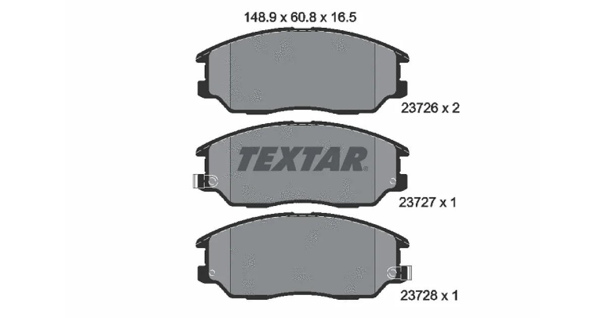 TEXTAR 2372601, Комплект тормозных колодок, дисковый тормоз