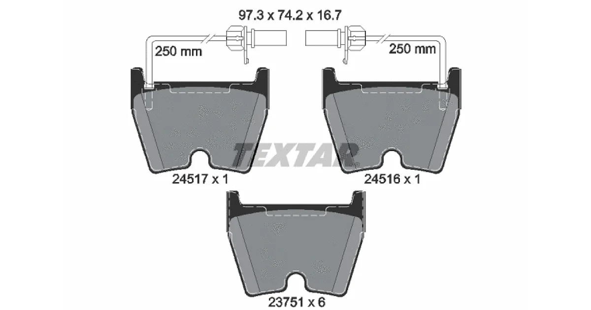 2451701 - TEXTAR - Комплект тормозных колодок, дисковый тормоз