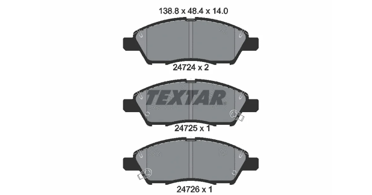 TEXTAR 2472401, Комплект тормозных колодок, дисковый тормоз