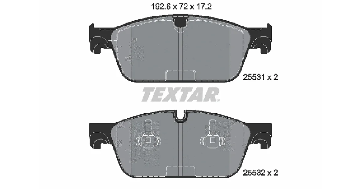 TEXTAR 2553103, Комплект тормозных колодок, дисковый тормоз