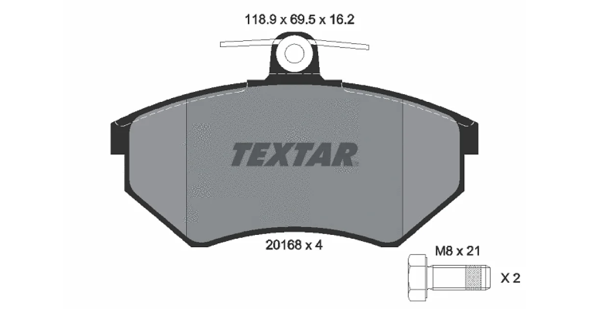 TEXTAR 2016801, Комплект тормозных колодок, дисковый тормоз