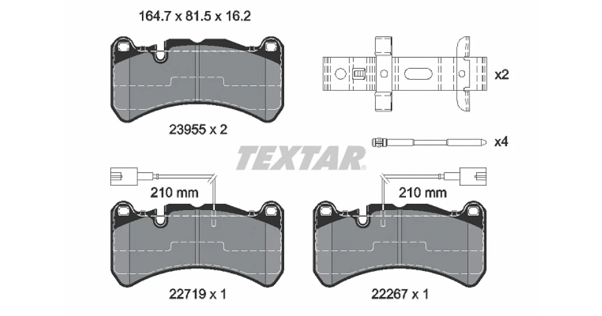 2395503 - TEXTAR - Комплект тормозных колодок, дисковый тормоз