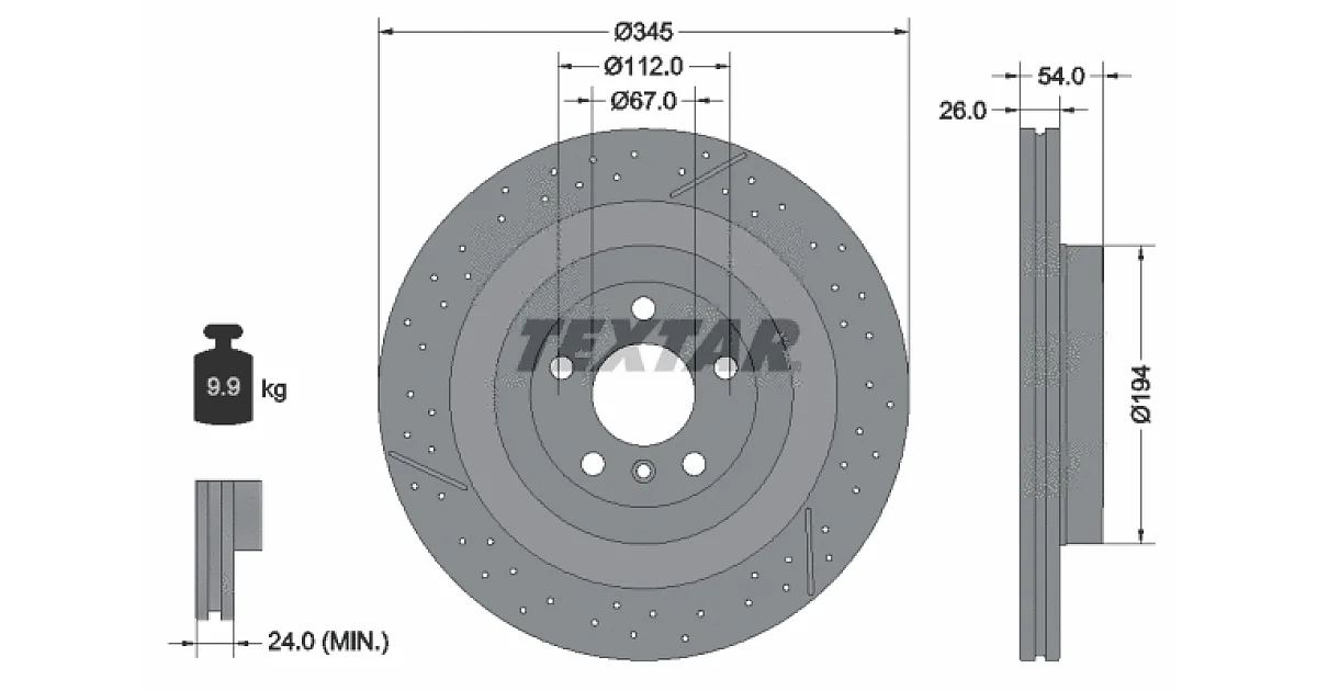 92307905 - TEXTAR - Тормозной диск