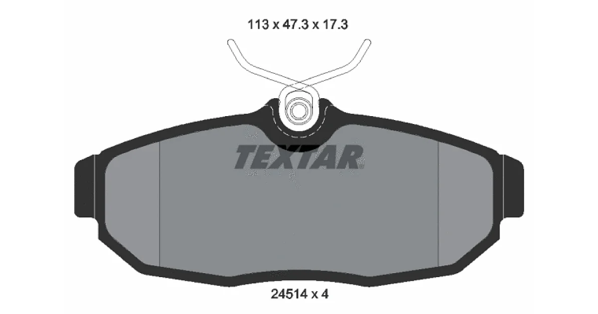 TEXTAR 2451401, Комплект тормозных колодок, дисковый тормоз