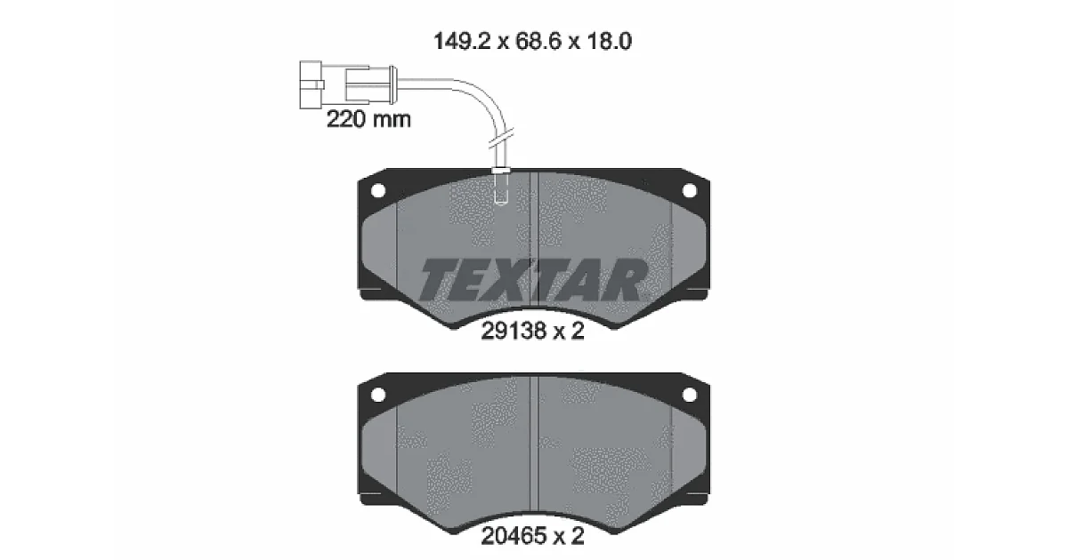 TEXTAR 2913801, Комплект тормозных колодок, дисковый тормоз
