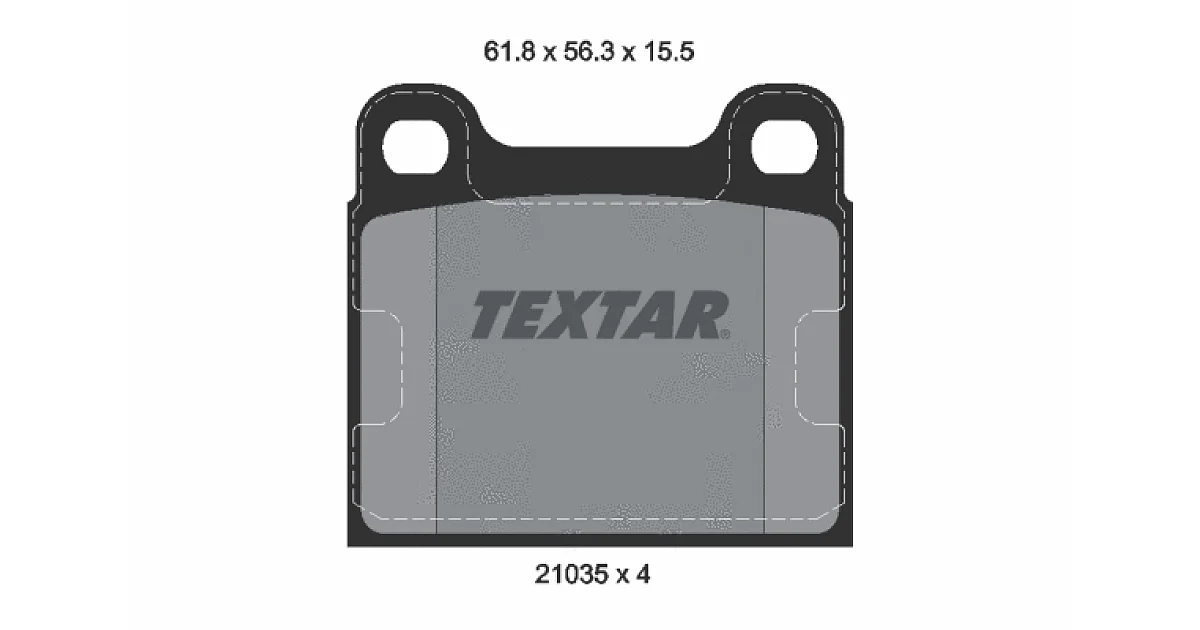 TEXTAR 2103501, Комплект тормозных колодок, дисковый тормоз