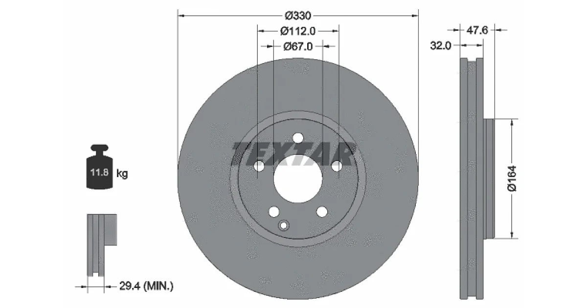 92198805 - TEXTAR - Тормозной диск