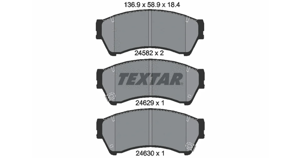 2458202 - TEXTAR - Комплект тормозных колодок, дисковый тормоз