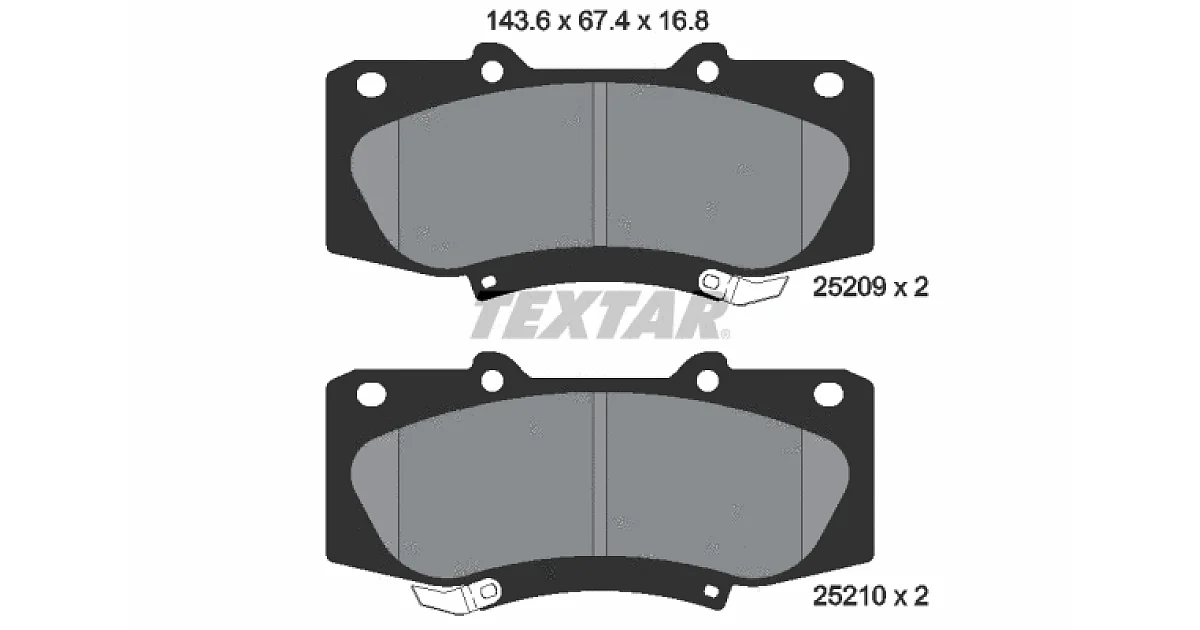 TEXTAR 2520901, Комплект тормозных колодок, дисковый тормоз