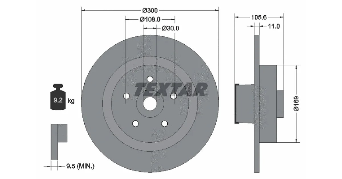 92252903 - TEXTAR - Тормозной диск