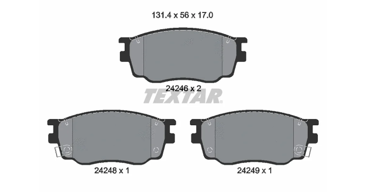 TEXTAR 2424601, Комплект тормозных колодок, дисковый тормоз