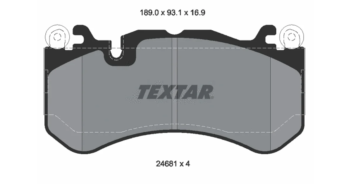 TEXTAR 2468101, Комплект тормозных колодок, дисковый тормоз