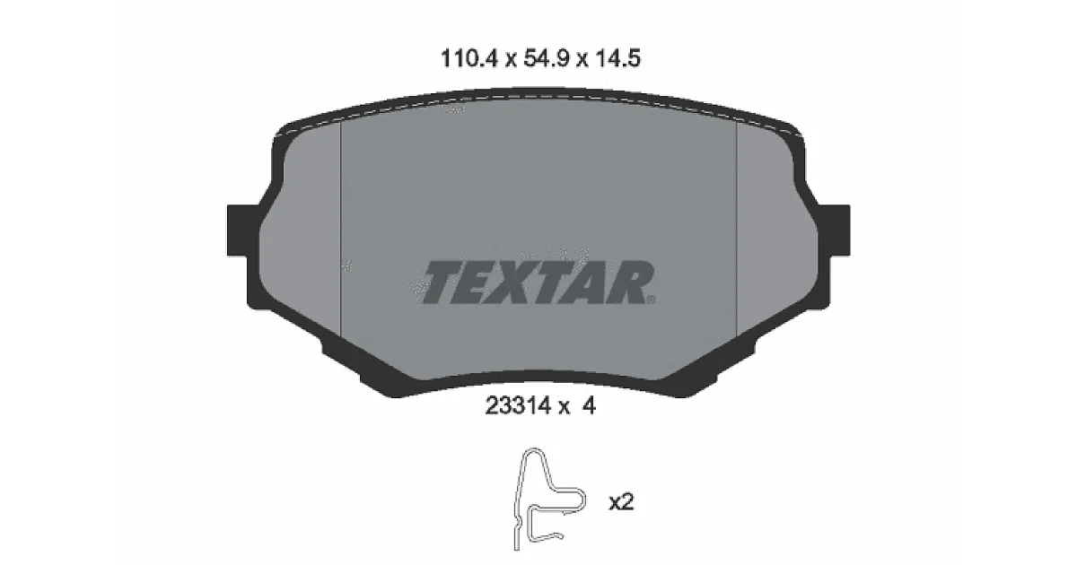 2331401 - TEXTAR - Комплект тормозных колодок, дисковый тормоз