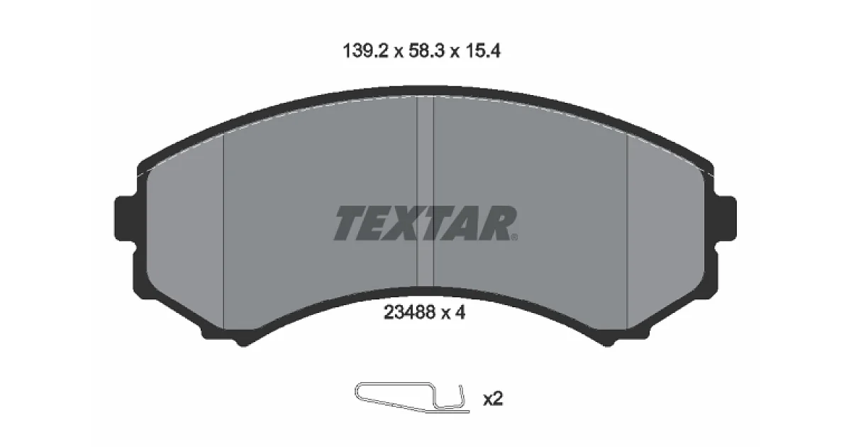 TEXTAR 2348801, Комплект тормозных колодок, дисковый тормоз