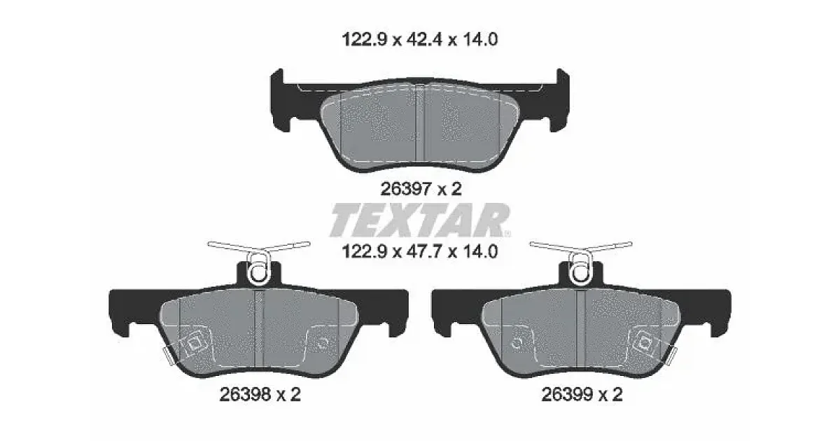 TEXTAR 2639701, Комплект тормозных колодок, дисковый тормоз