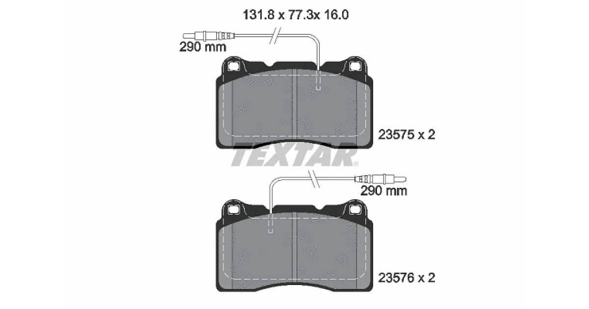 TEXTAR 2357501, Комплект тормозных колодок, дисковый тормоз