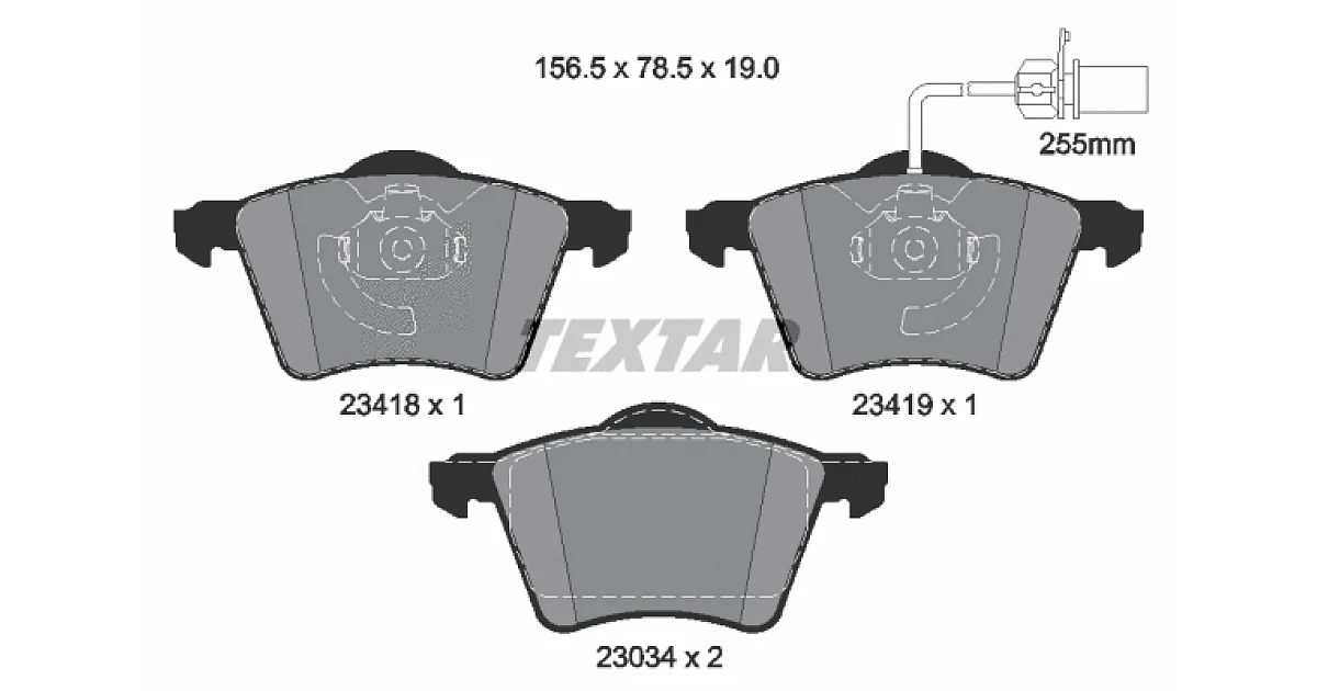 TEXTAR 2341801, Комплект тормозных колодок, дисковый тормоз