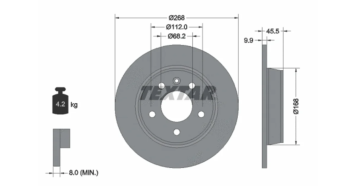92074303 - TEXTAR - Тормозной диск