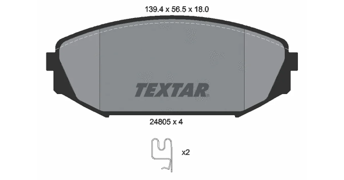TEXTAR 2480501, Комплект тормозных колодок, дисковый тормоз