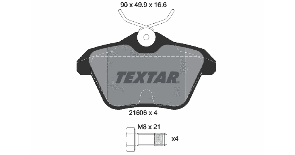 TEXTAR 2160601, Комплект тормозных колодок, дисковый тормоз