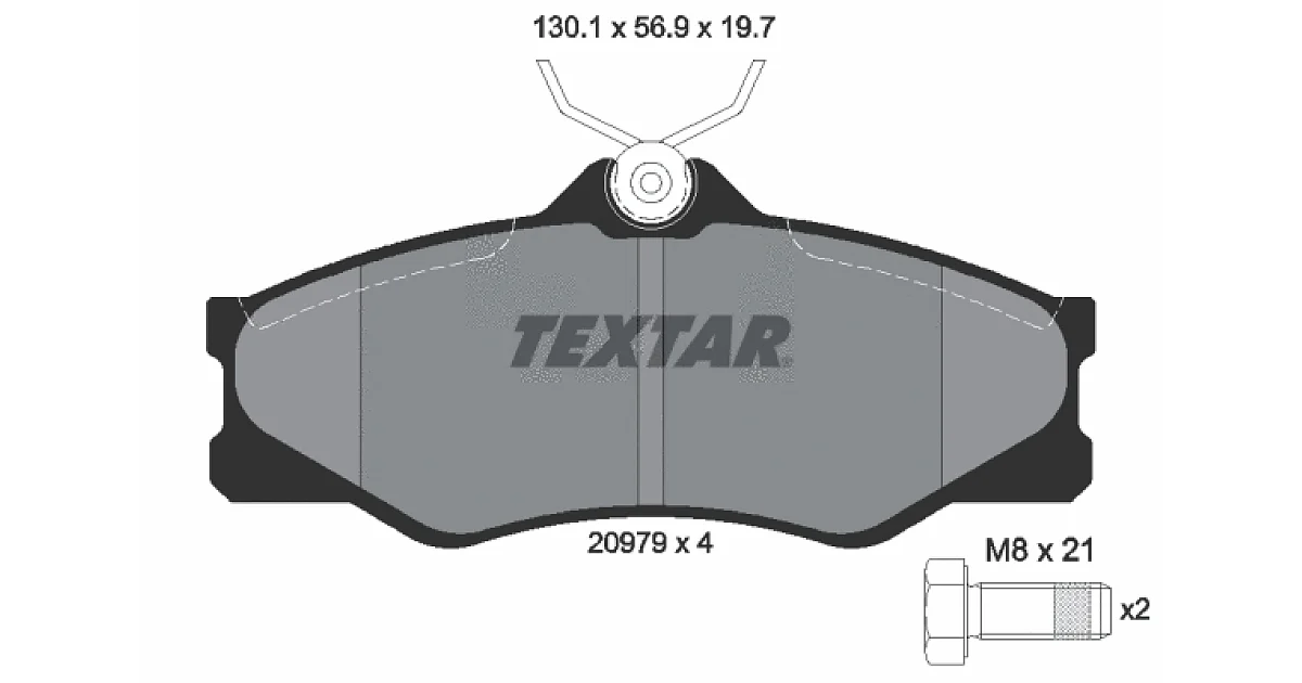 TEXTAR 2097904, Комплект тормозных колодок, дисковый тормоз