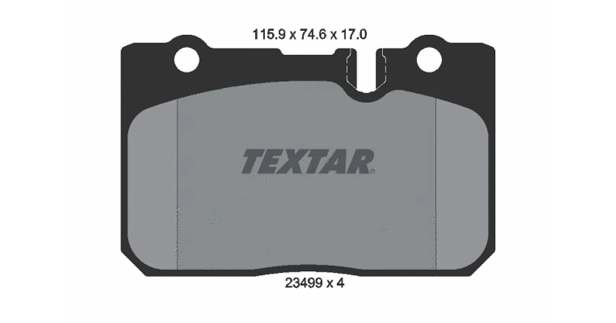 TEXTAR 2349901, Комплект тормозных колодок, дисковый тормоз