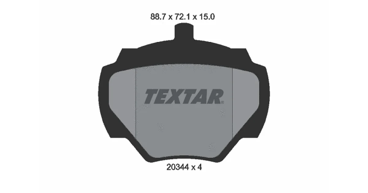 2034402 - TEXTAR - Комплект тормозных колодок, дисковый тормоз