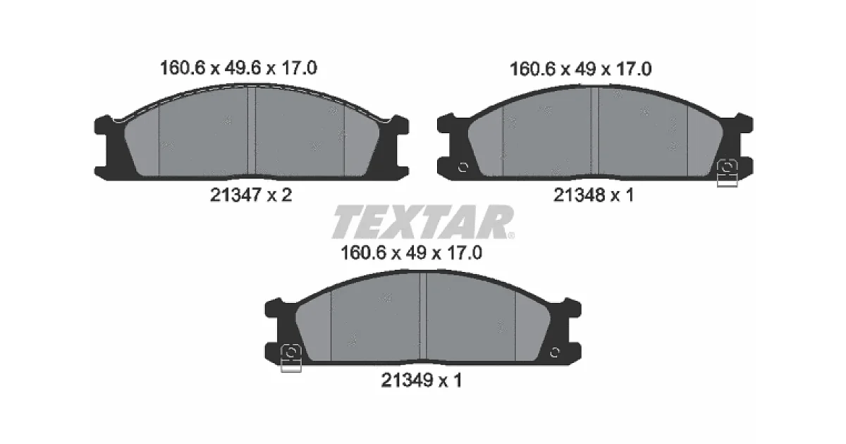 TEXTAR 2134702, Комплект тормозных колодок, дисковый тормоз