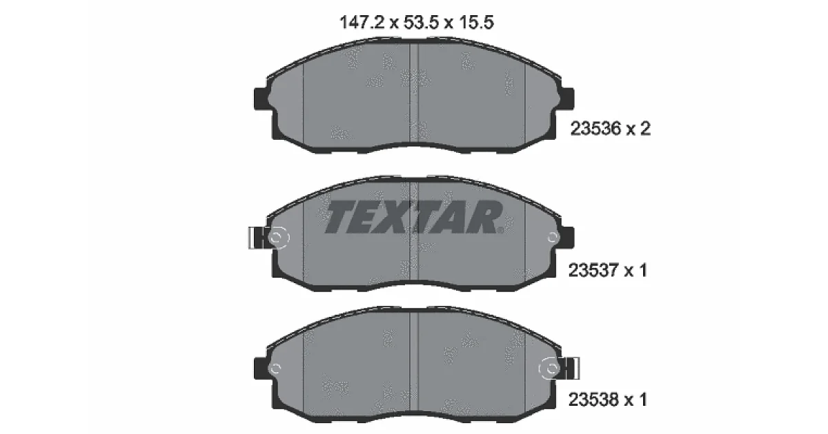 TEXTAR 2353601, Комплект тормозных колодок, дисковый тормоз